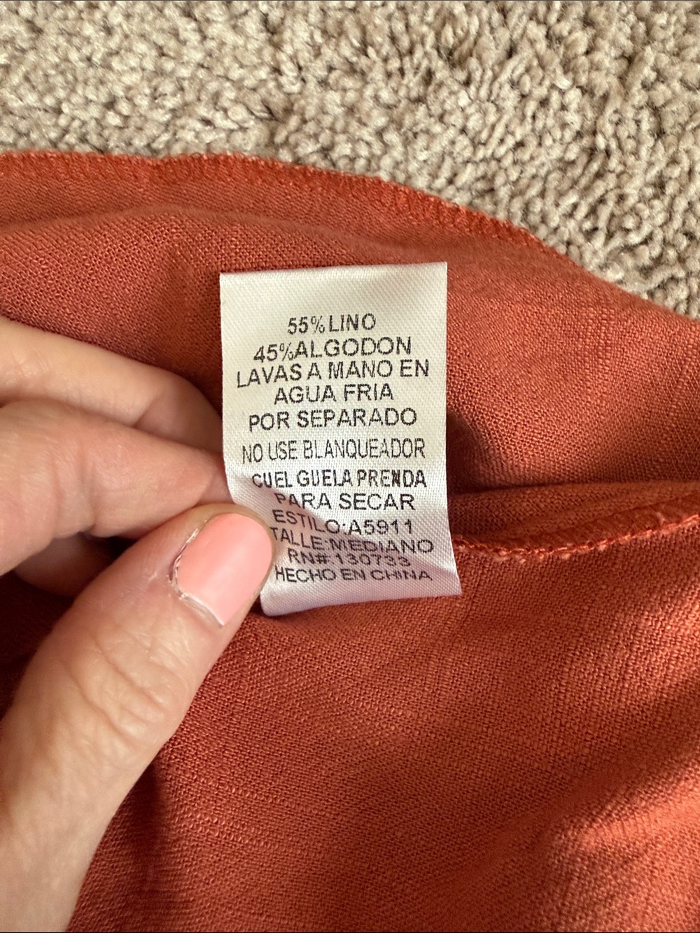 Umgee Terracotta Button-Front Peplum Shirt - Picture 10 of 13